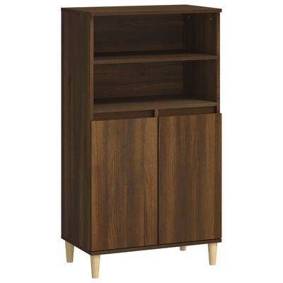 vidaXL Highboard Braun Eichen-Optik 60x36x110 cm Holzwerkstoff