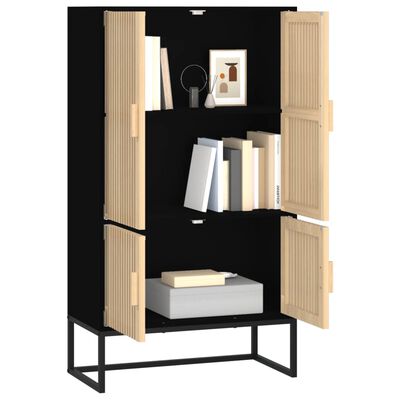 vidaXL Highboard Schwarz 70x35x125 cm Holzwerkstoff