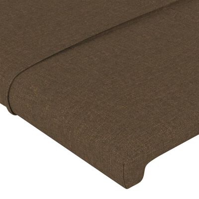 vidaXL Kopfteil mit Ohren Dunkelbraun 163x23x78/88 cm Stoff