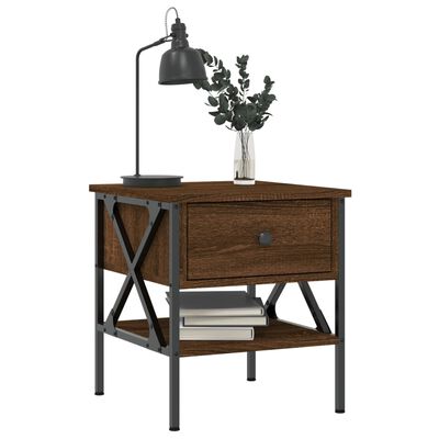 vidaXL Nachttische 2 Stk. Braun Eichen-Optik 40x42x45 cm Holzwerkstoff