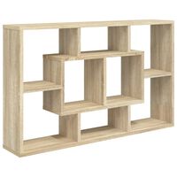 vidaXL Wandregal Sonoma-Eiche 85x16x52,5 cm Holzwerkstoff