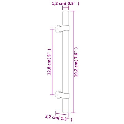 vidaXL Möbelgriffe 20 Stk. Silbern 128 mm Edelstahl