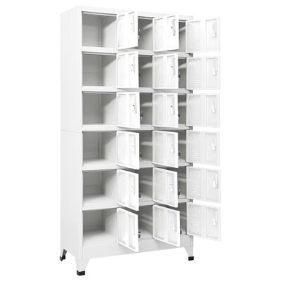 vidaXL Schließfachschrank mit 18 Fächern Metall 90x40x180 cm