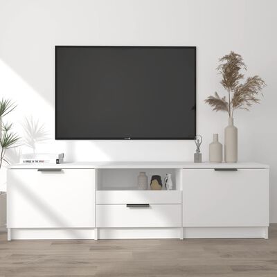 vidaXL TV-Schrank Weiß 140x35x40 cm Holzwerkstoff