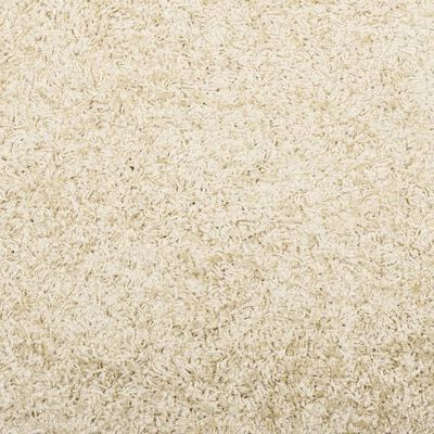 vidaXL Teppich Shaggy Hochflor Modern Golden Ø 160 cm