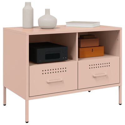 vidaXL TV-Schrank Rosa 68x39x50,5 cm Stahl