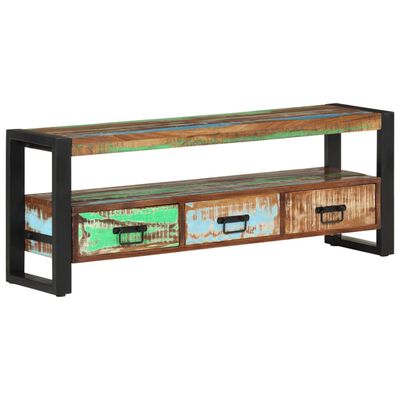 vidaXL TV-Schrank 120x30x45 cm Altholz Massiv