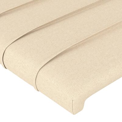 vidaXL Kopfteil mit Ohren Creme 93x16x118/128 cm Stoff