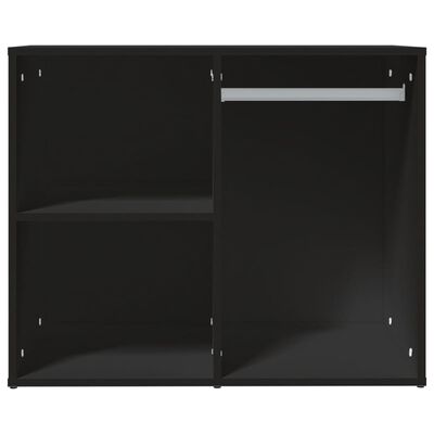 vidaXL Regal für Schminktisch Schwarz 80x40x65 cm Holzwerkstoff