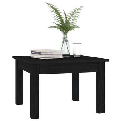 vidaXL Couchtisch Schwarz 45x45x30 cm Massivholz Kiefer