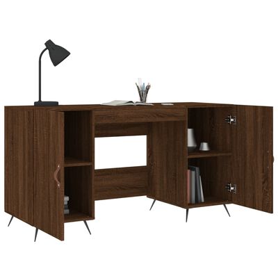 vidaXL Schreibtisch Braun Eichen-Optik 140x50x75 cm Holzwerkstoff