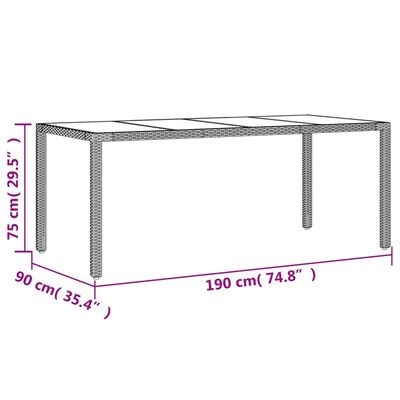 vidaXL 9-tlg. Garten-Essgruppe mit Kissen Schwarz Poly Rattan Akazie