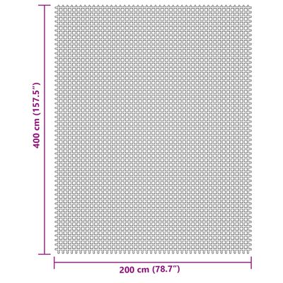 vidaXL Campingteppich Creme 4x2 m