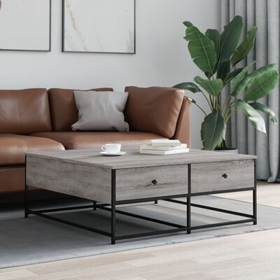 vidaXL Couchtisch Grau Sonoma 100x99x40 cm Holzwerkstoff