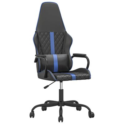 vidaXL Gaming-Stuhl mit Massagefunktion Blau und Schwarz Kunstleder