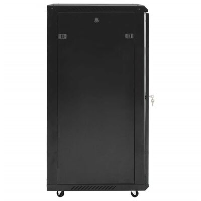 vidaXL 22U Netzwerkschrank 19" IP20 Schwarz 60x60x120 cm