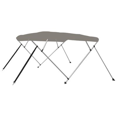 vidaXL 4-Bow Bimini-Top Grau 243x180x137 cm