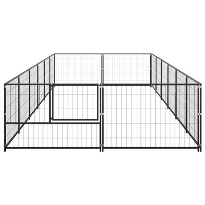 vidaXL Hundezwinger Schwarz 12 m² Stahl