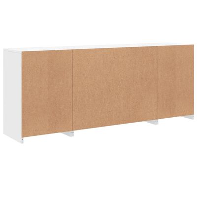 vidaXL Sideboard mit LED-Leuchten Weiß 163x37x67 cm