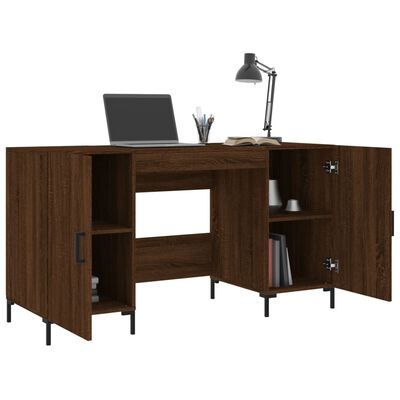 vidaXL Schreibtisch Braun Eichen-Optik 140x50x75 cm Holzwerkstoff