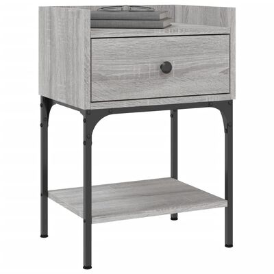 vidaXL Nachttische 2 Stk. Grau Sonoma 40,5x31x60 cm Holzwerkstoff