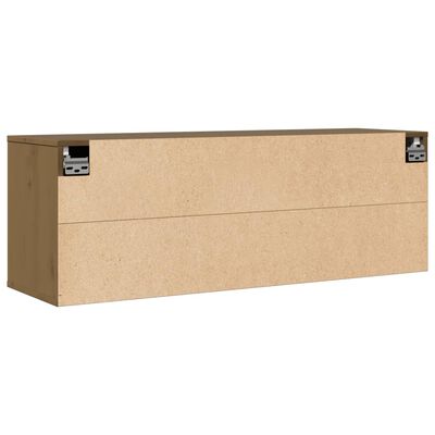 vidaXL Wandschrank Honigbraun 100x30x35 cm Massivholz Kiefer