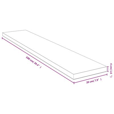 vidaXL Wandregal 100x20x4 cm Bambus