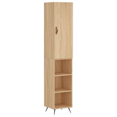 vidaXL Highboard Sonoma-Eiche 34,5x34x180 cm Holzwerkstoff