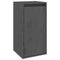 vidaXL Wandschrank Grau 30x30x60 cm Massivholz Kiefer