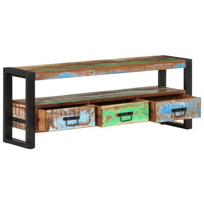 vidaXL TV-Schrank 120x30x45 cm Altholz Massiv