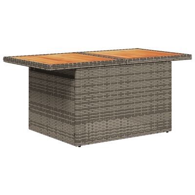 vidaXL 6-tlg. Garten-Sofagarnitur mit Kissen Grau Poly Rattan