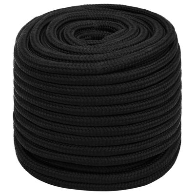 vidaXL Arbeitsseil Schwarz 18 mm 50 m Polyester