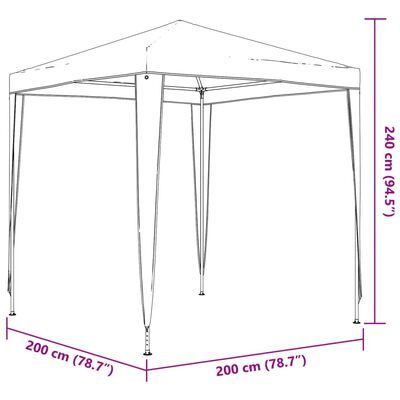 vidaXL Partyzelt 2 x 2 m Weiß