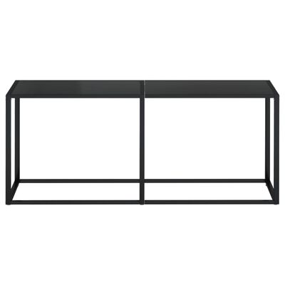 vidaXL Konsolentisch Schwarz 180x35x75,5 cm Hartglas