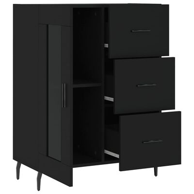 vidaXL Sideboard Schwarz 69,5x34x90 cm Holzwerkstoff