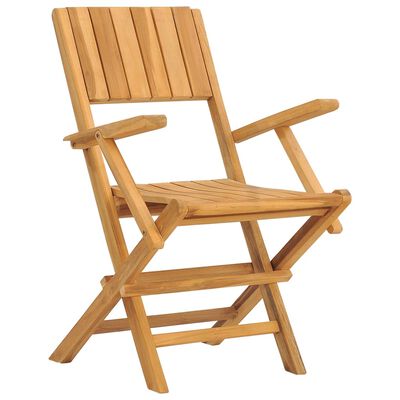 vidaXL Gartenstühle 6 Stk. Klappbar 55x61x90 cm Massivholz Teak