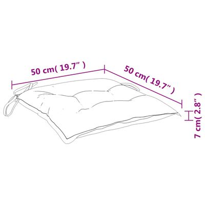 vidaXL Stuhlkissen 4 Stk. Weinrot 50x50x7 cm Oxford-Gewebe