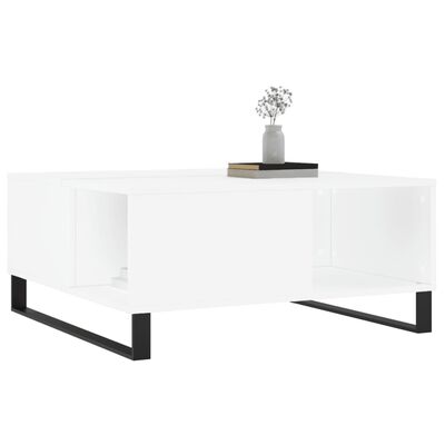 vidaXL Couchtisch Weiß 80x80x36,5 cm Holzwerkstoff