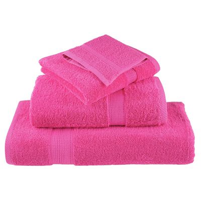 vidaXL 6 tlg. Premium-Handtuch-Set SOLUND Rosa 600 g/m²