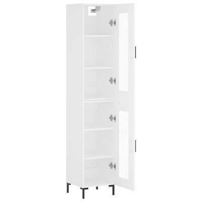 vidaXL Highboard Weiß 34,5x34x180 cm Holzwerkstoff