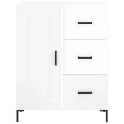 vidaXL Highboard Hochglanz-Weiß 69,5x34x180 cm Holzwerkstoff