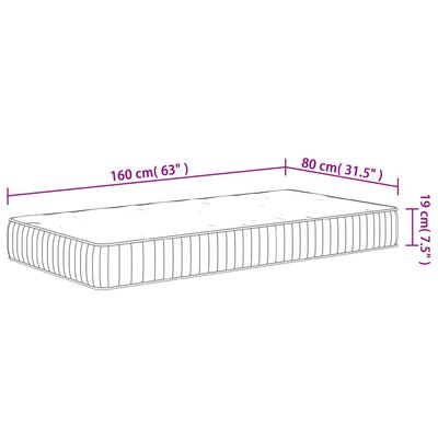 vidaXL Kindermatratze Taschenfederkern Mittel 80x160 cm