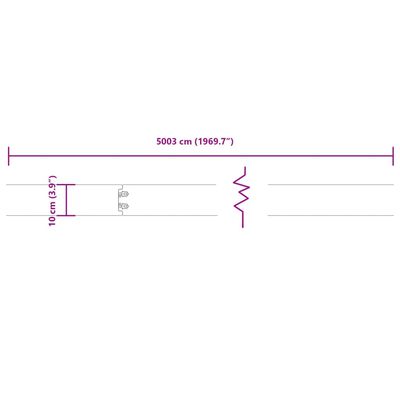 vidaXL Rasenkanten 50 Stk. 10x103 cm Flexibel Cortenstahl