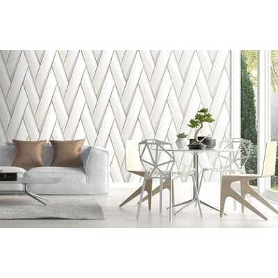 DUTCH WALLCOVERINGS Tapete Geometric Weiß und Golden