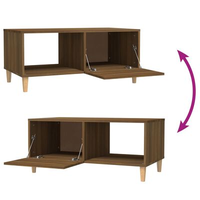 vidaXL Couchtisch Braun Eichen-Optik 89,5x50x40 cm Holzwerkstoff