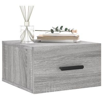 vidaXL Wand-Nachttische 2 Stk. Grau Sonoma 35x35x20 cm