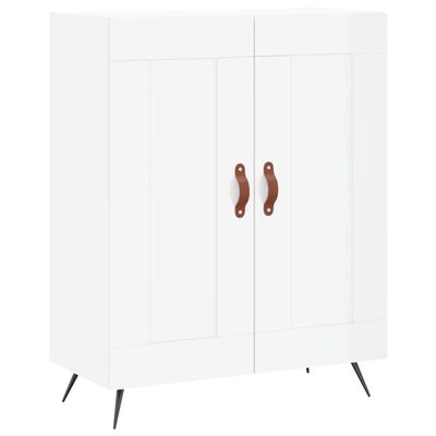 vidaXL Highboard Hochglanz-Weiß 69,5x34x180 cm Holzwerkstoff