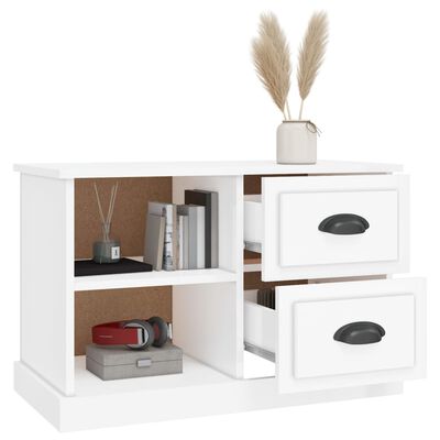 vidaXL TV-Schrank Hochglanz-Weiß 73x35,5x47,5 cm Holzwerkstoff