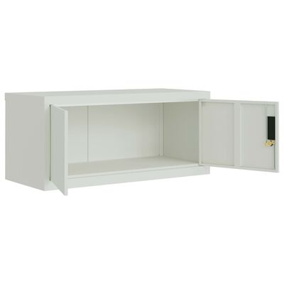 vidaXL Aktenschrank Hellgrau 90x40x145 cm Stahl