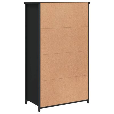 vidaXL Highboard Schwarz 62x32x106,5 cm Holzwerkstoff